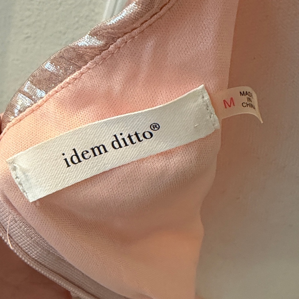 idem ditto Pink Metallic Ruffle Mini Dress - Picture 2 of 6